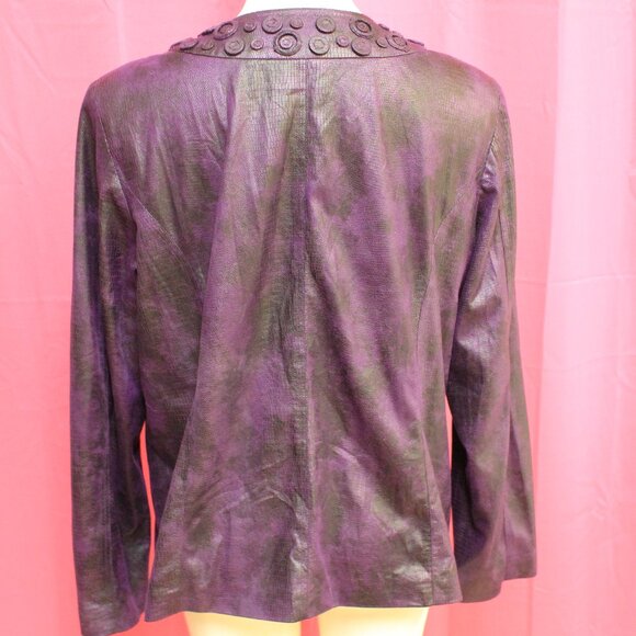 #580B Chico's Purple Dress Jacket Size 3 (16) - Picture 5 of 10
